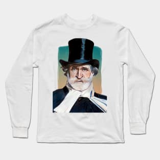 Italian Composer Giuseppe Verdi illustration Long Sleeve T-Shirt